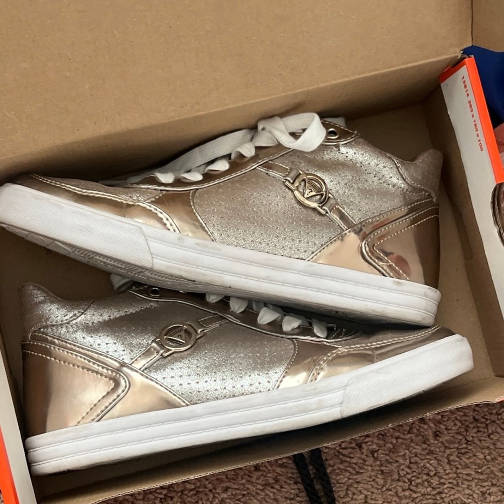 Guess Shiny Gold Sneakers